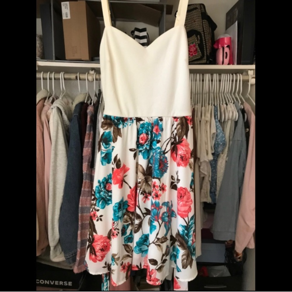 White floral dress
